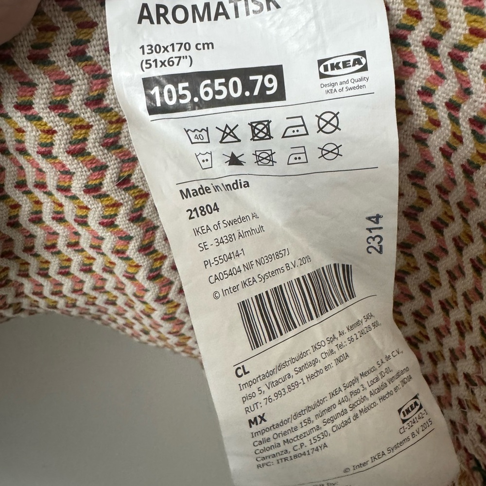 IKEA Multicolor Patterned Throw Blanket - Picture 3 of 3